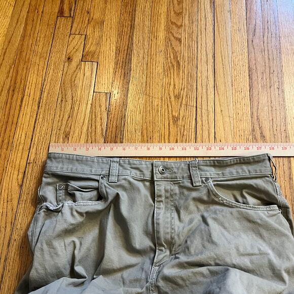 Duluth Trading Pants Mens 36 X34 Flex Fire Hose Relaxed Fit Chino Beige Tan - Picture 10 of 13